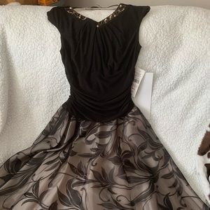 Black and grey party Dress by S.L. Fashions